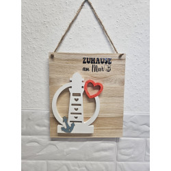 Wandbild Leuchtturm mit Spruch