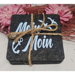 4 er Set Filzuntersetzer Maritim