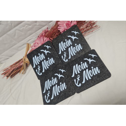 4 er Set Filzuntersetzer Maritim