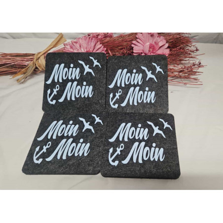 4 er Set Filzuntersetzer Maritim