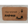 Frühstücksbrettchen mit Leuchtturmmotiv und Personalisiert