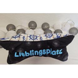 Lesekissen, Leseknochen mit Aufdruck Lieblingsplatz