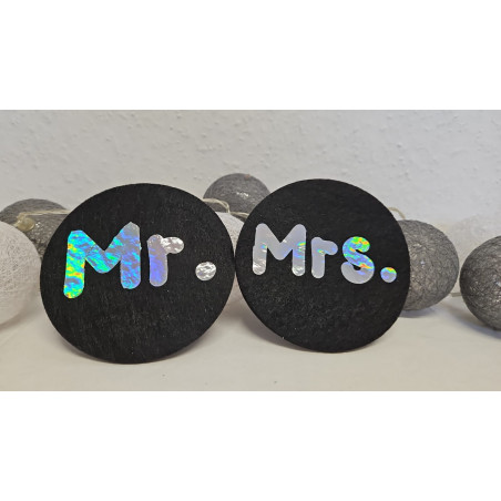 Filzuntersetzer Mr. & Mrs.